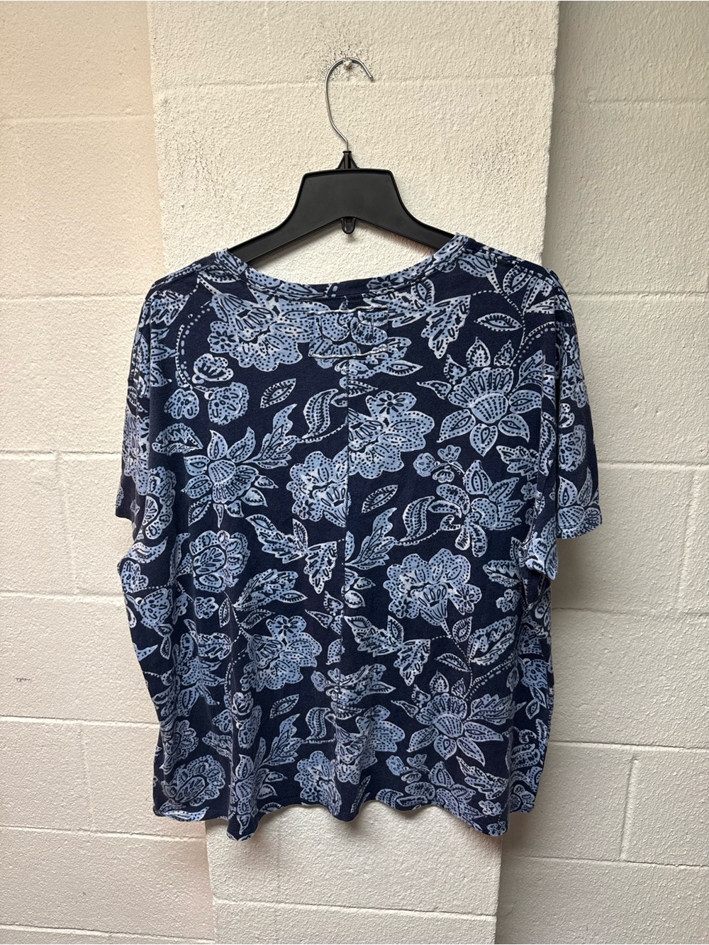 We The Free Navy Tee with Light Blue Floral Print - Picture 6 of 6